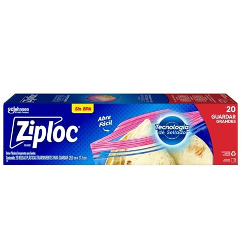 Bolsa plastica reutilizable para guardar Ziploc doble cierre .